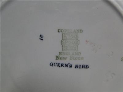 Spode Queen's Bird, Multicolored Bird on Gray: Bread Plate (s), 6"