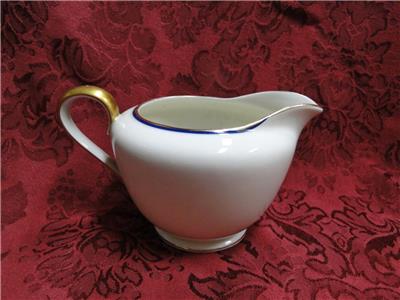 Tirschenreuth Cream w/ Thin Blue Band: Creamer / Cream Pitcher, 3 1/8"