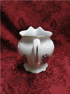 Wawel WAV11, Floral Sprays, Embossed Scrolls: Creamer / Cream Pitcher, 4"