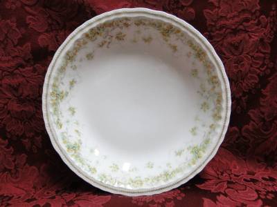 Haviland (Limoges) Green & Tan Floral Garland, Blank 123: Fruit Bowl (s), 5"