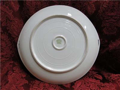Noritake Nippon Pink / White Flowers, Black Edge: Cake Plate & 6 Plate Set