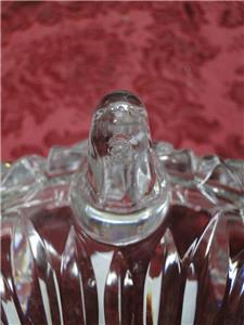 Cut Glass Panelled, 3-Toed Round Bowl w/ Circles & Fans, 9", As Is -- MG#232