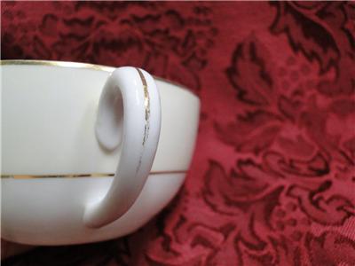 Thun Thu71 Floral Rim & Center, Cream Band: Cup & Saucer Set (s), 2" Tall