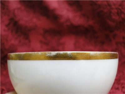 Tirschenreuth Colonial, White w/ Smooth Gold Band: Cup & Saucer Set (s), 2"