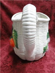 Fitz & Floyd Kitchen Harvest, Vegetables on Embossed Wicker: Pitcher, 9 1/8"