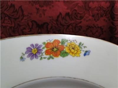Thun Thu71 Floral Rim & Center, Cream Band: Oval Serving Platter, 15 7/8"