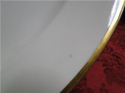 Tirschenreuth Colonial, White w/ Smooth Gold Band: Oval Serving Platter, 14 3/8"