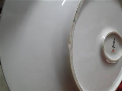 Tirschenreuth Colonial, White w/ Smooth Gold Band: Oval Serving Platter, 14 3/8"