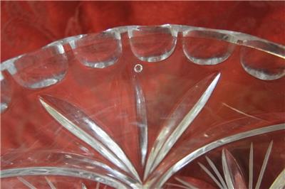 Clear, Tall, Glass, Spinning Stars: Vase, 4 7/8" x 11" Tall --  MG#222