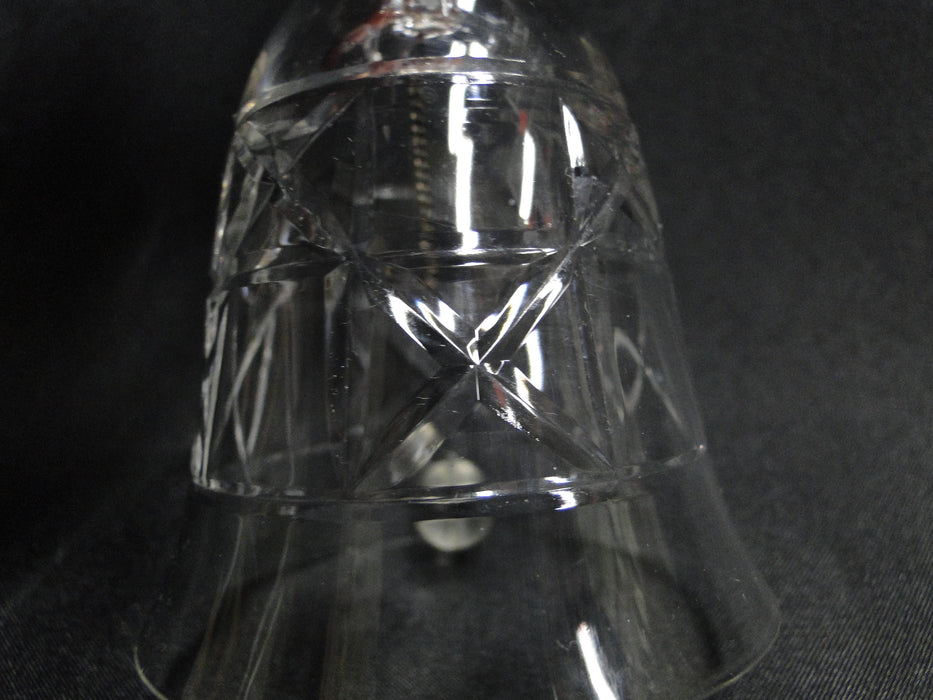 Clear Crystal Bell w/ Cut X's, 4 1/2" Tall, As Is - MG#109