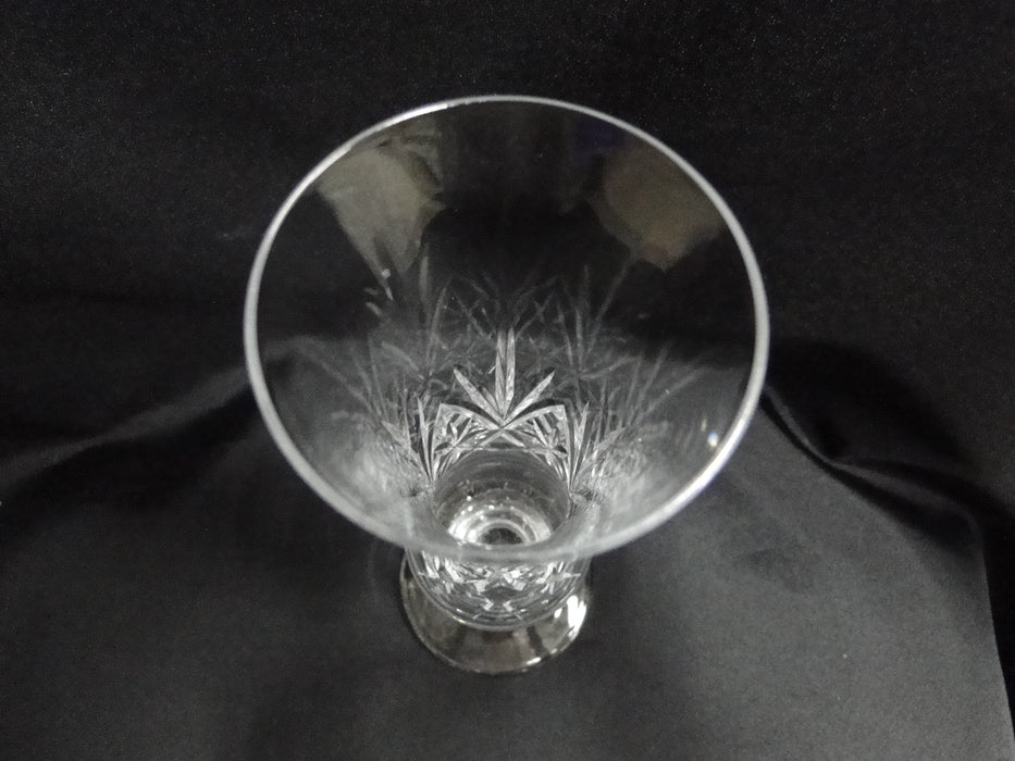 Clear w/ Fan & "X" Cuts: Vase, 8 1/8" Tall, 2 3/8" Top Diameter -- MG#207