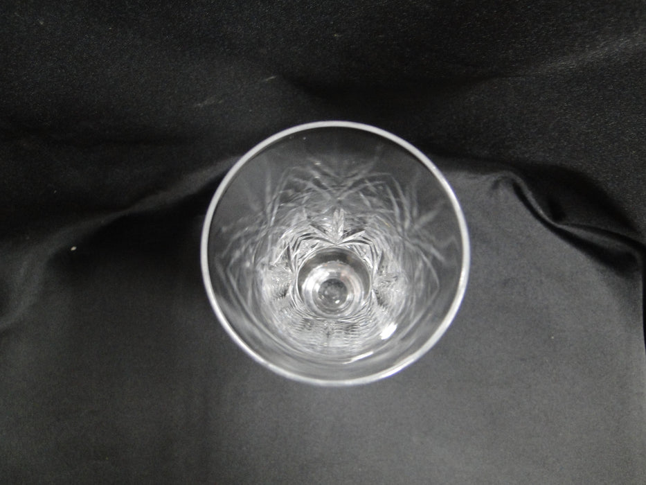 Clear w/ Fan & "X" Cuts: Vase, 8 1/8" Tall, 2 3/8" Top Diameter -- MG#207