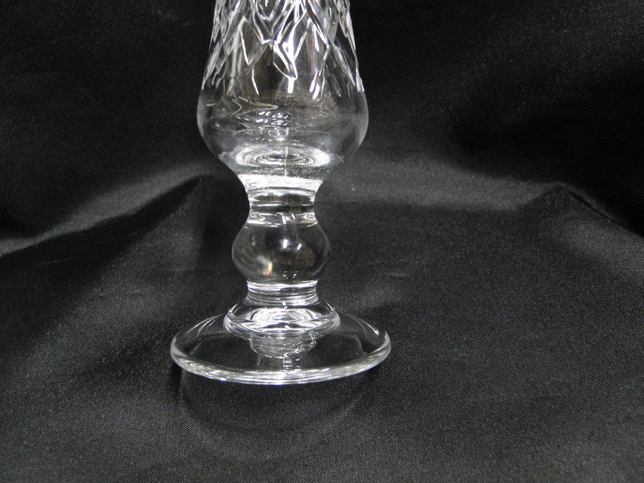 Clear w/ Fan & "X" Cuts: Vase, 8 1/8" Tall, 2 3/8" Top Diameter -- MG#207