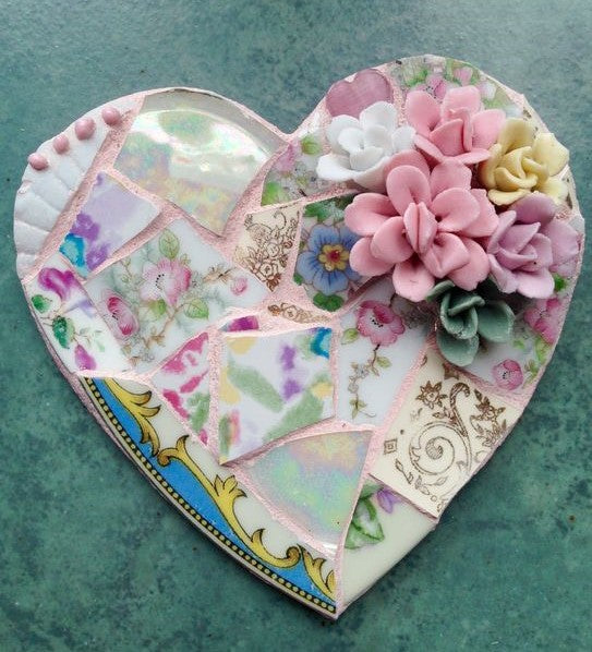 Mosaic Art Class Using Porcelain Plates: Select Your Project