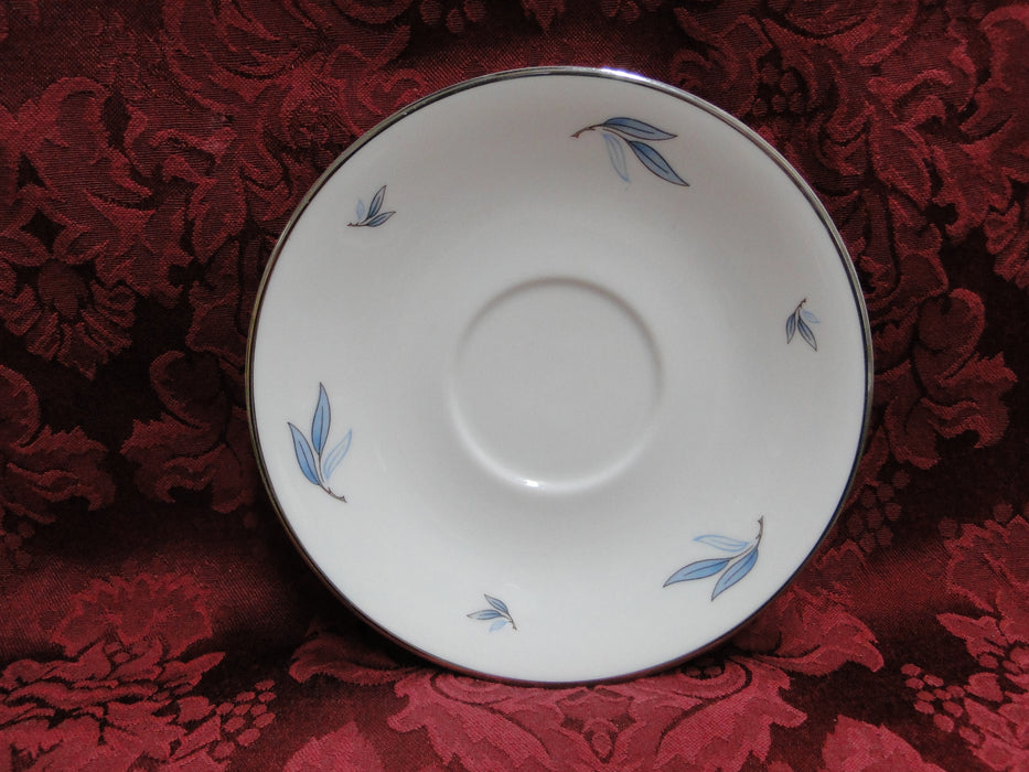 Syracuse Celeste, Blue Leaves on Rim, Platinum: Cup & Saucer Set (s)