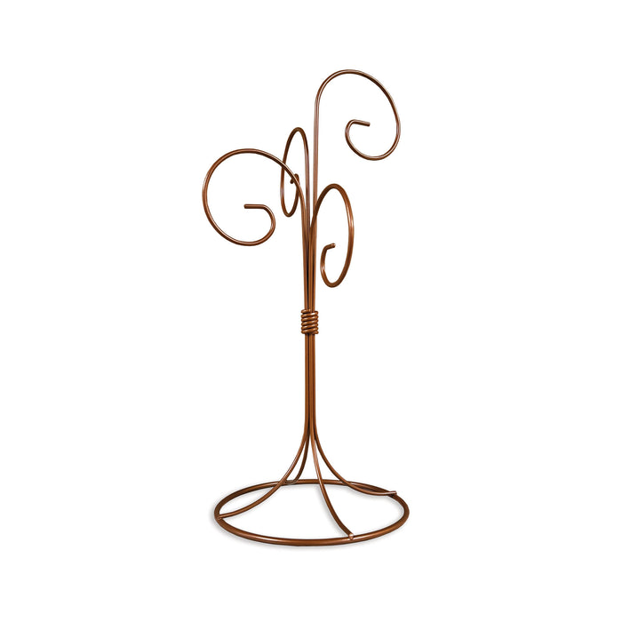 Tripar 4-Arm Copper Color Metal Wire Ornament Stand, 13" Tall