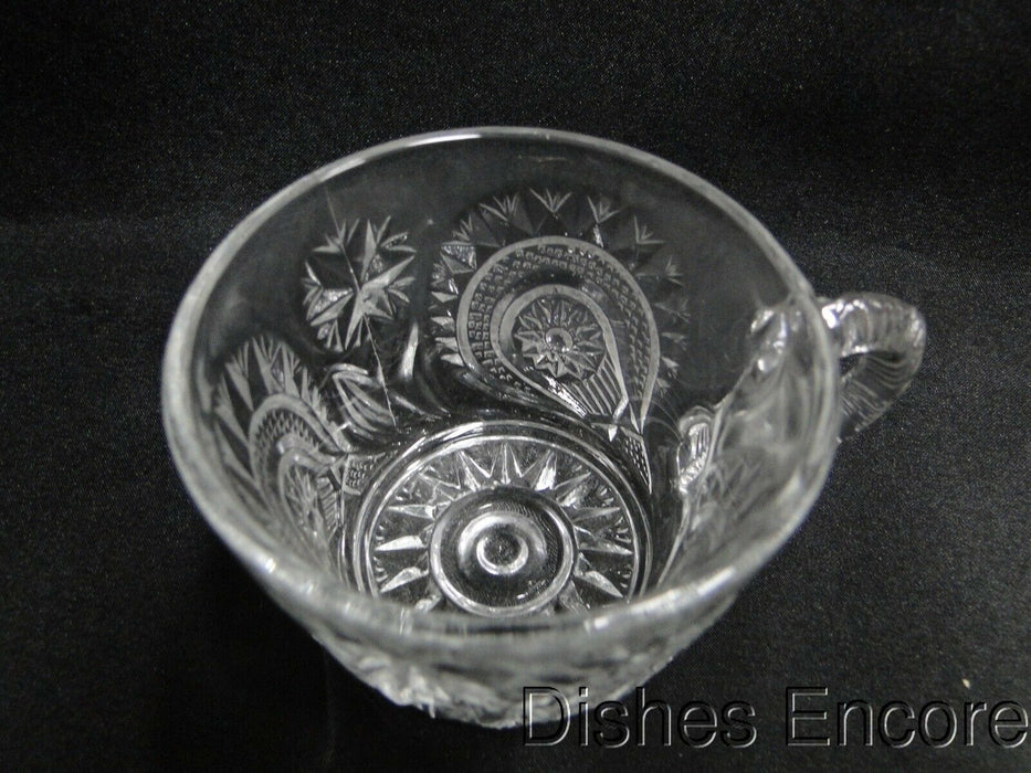 Smith Glass Pinwheel & Stars, Star Base, Pressed Glass: Punch Cup, 2 3/8", Flaw