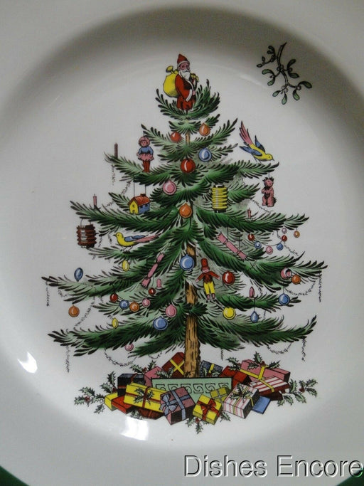 Spode Christmas Tree, Green Trim, England: Dinner Plate, 10 1/2", Flaw