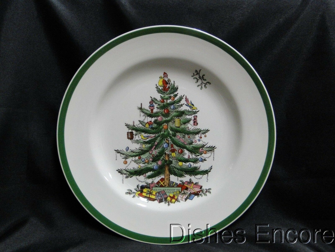 Spode Christmas Tree, Green Trim, England: Dinner Plate (s), 10 3/8" - 10 7/8"