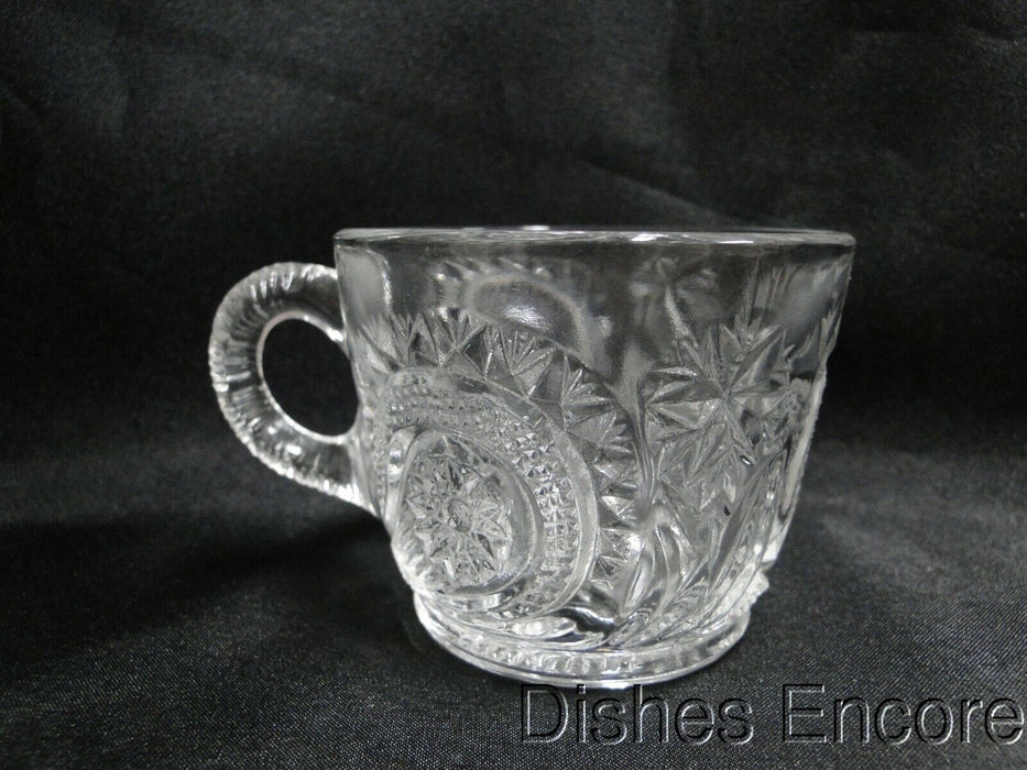 Smith Glass Pinwheel & Stars, Star Base, Pressed Glass: Punch Cup, 2 3/8" Tall