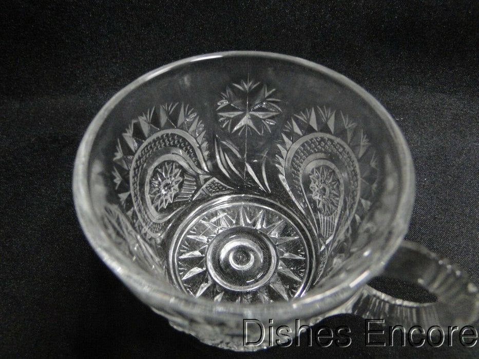 Smith Glass Pinwheel & Stars, Star Base, Pressed Glass: Punch Cup, 2 3/8", Flaw