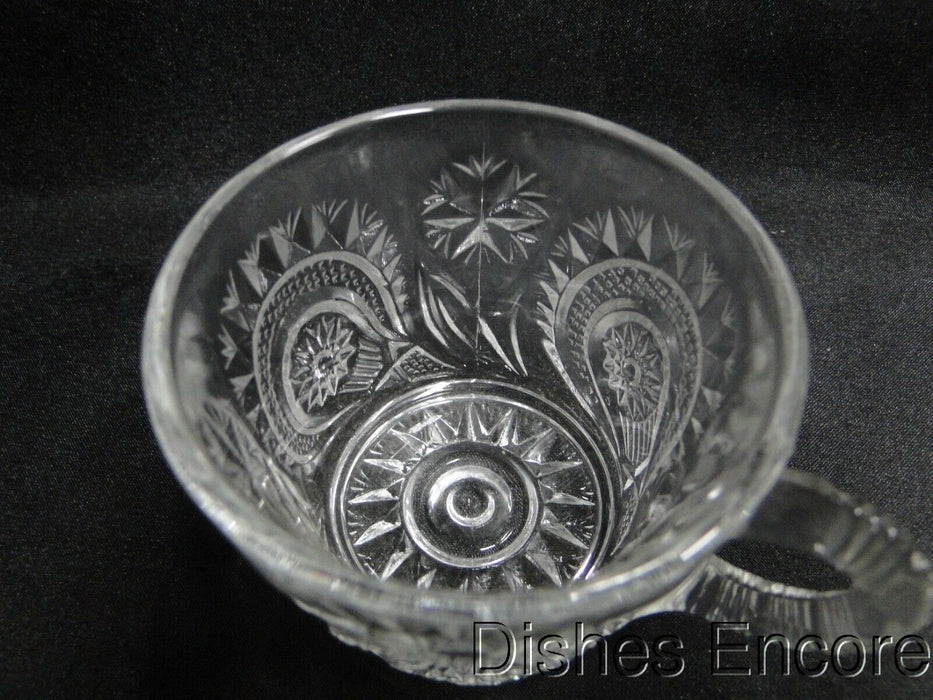 Smith Glass Pinwheel & Stars, Star Base, Pressed Glass: Punch Cup, 2 3/8" Tall