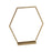 Tripar Octagonal Gold Metal Ornament Tall Stand, 9 1/2" Tall