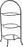 Creative Home Iron Works Black Metal Three Tier Plate Stand, 20" Tall