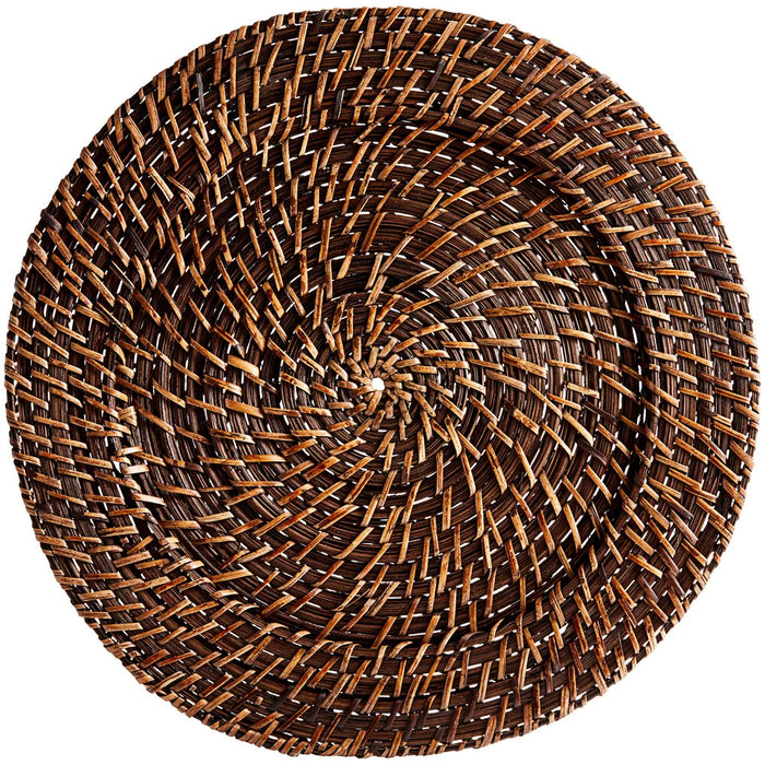 Acopa Brunette Rattan, Dark Brown: New Charger Plate (s), 13"