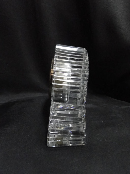 Waterford Crystal Wharton, Mantel Clock w/ Gold Face & Ring, 7 1/4" Wide