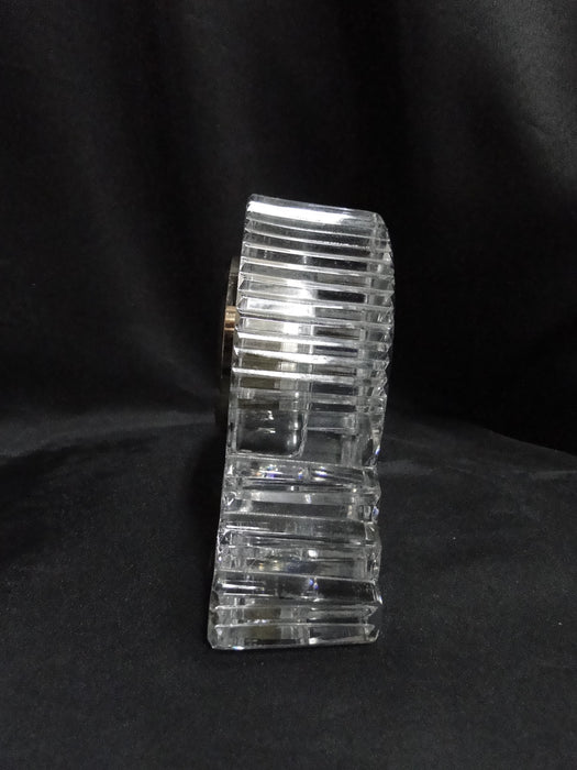 Waterford Crystal Wharton, Mantel Clock w/ Gold Face & Ring, 7 1/4" Wide