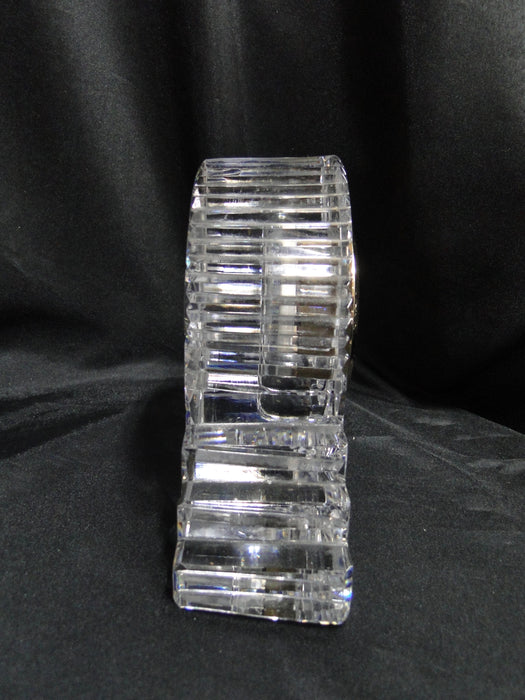 Waterford Crystal Wharton, Mantel Clock w/ Gold Face & Ring, 7 1/4" Wide