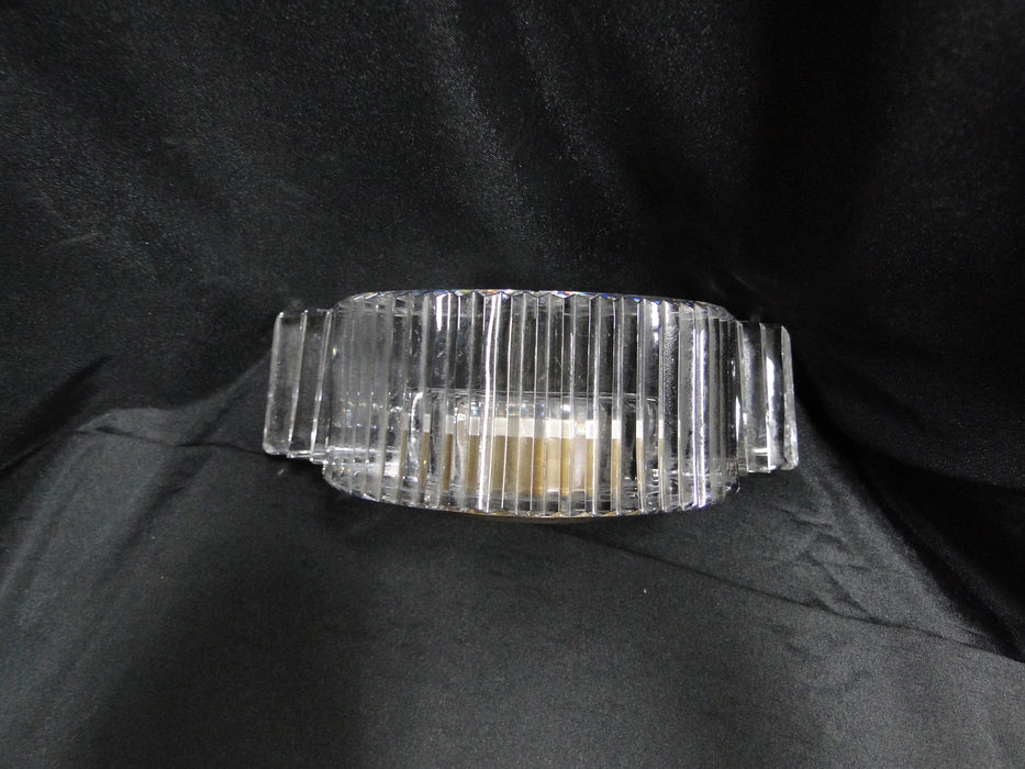 Waterford Crystal Wharton, Mantel Clock w/ Gold Face & Ring, 7 1/4" Wide