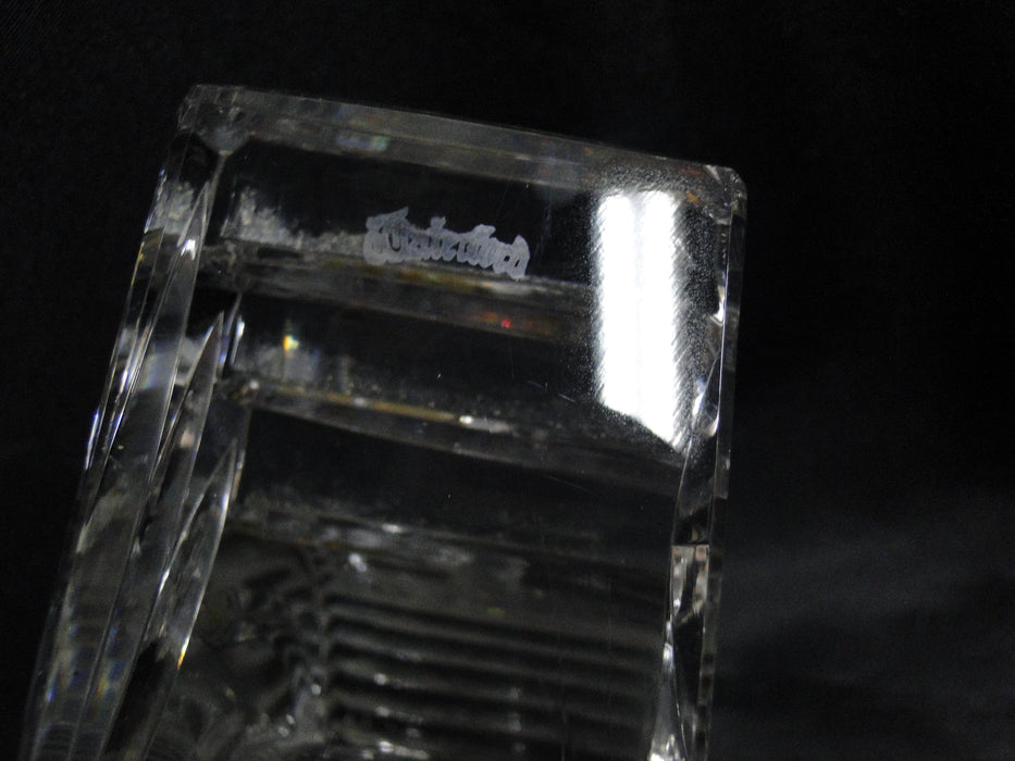 Waterford Crystal Wharton, Mantel Clock w/ Gold Face & Ring, 7 1/4" Wide