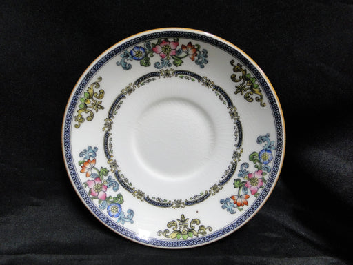Minton B898, Blue Bands, Florals, Smooth: 5 3/4" Saucer (s) Only, Crazing