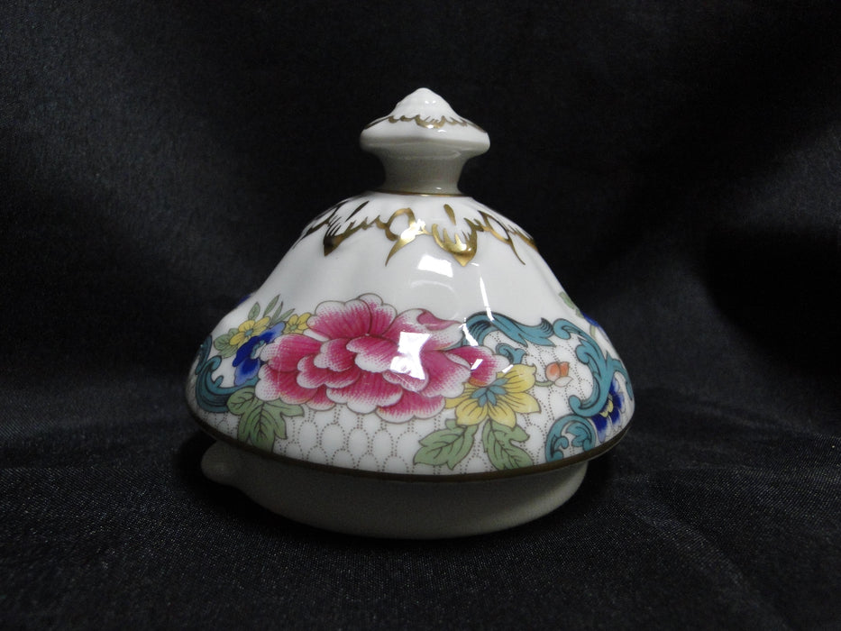 Royal Doulton Booths Floradora, Scalloped, Gold Trim: Coffee Pot & Lid, 8 7/8"