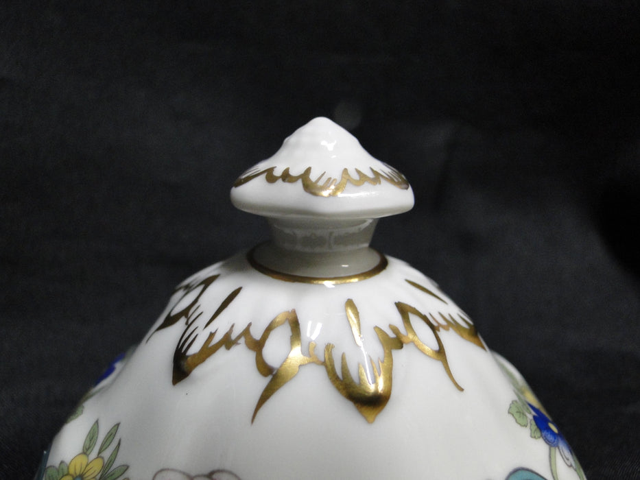 Royal Doulton Booths Floradora, Scalloped, Gold Trim: Coffee Pot & Lid, 8 7/8"