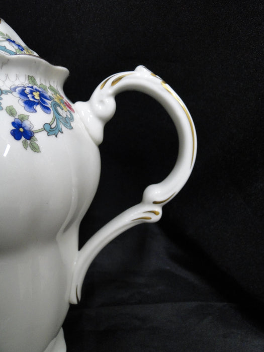 Royal Doulton Booths Floradora, Scalloped, Gold Trim: Coffee Pot & Lid, 8 7/8"