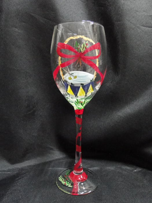 Block 12 Days of Christmas: "12 Drummers" Water or Wine Goblet, 9 1/8"