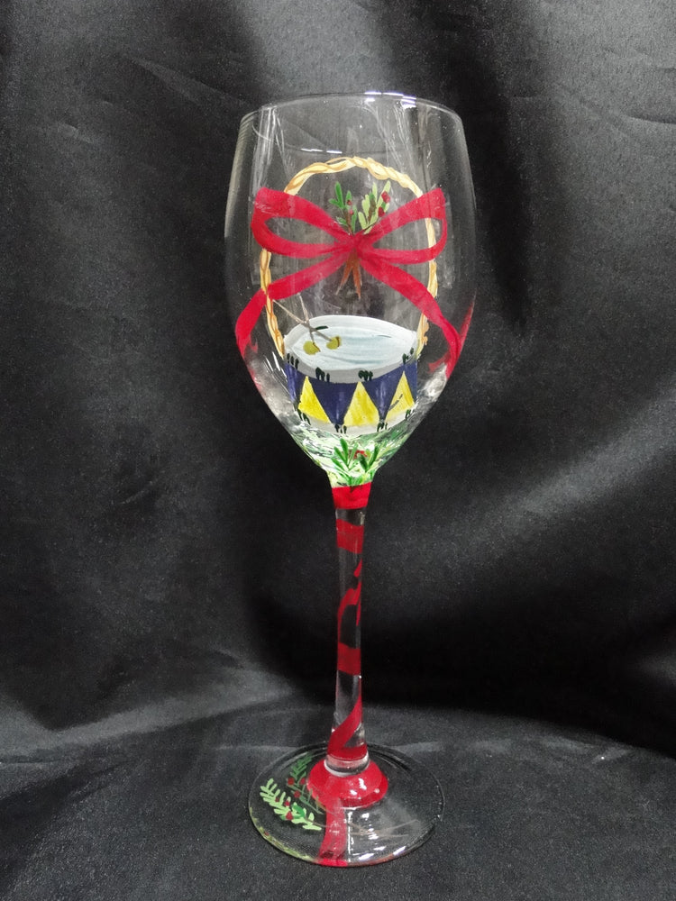 Block 12 Days of Christmas: "12 Drummers" Water or Wine Goblet, 9 1/8"