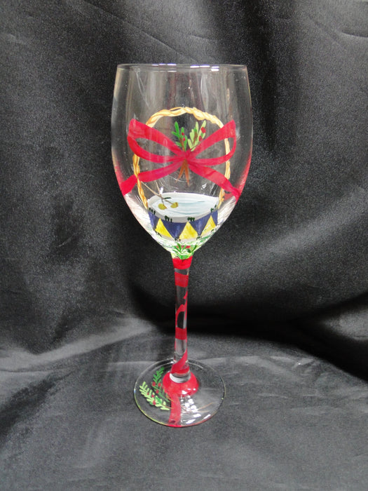 Block 12 Days of Christmas: "12 Drummers" Water or Wine Goblet, 9 1/8"