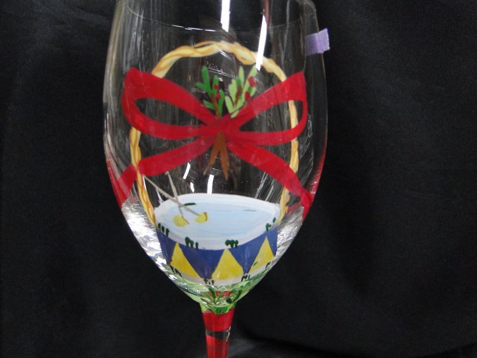 Block 12 Days of Christmas: "12 Drummers" Water or Wine Goblet, 9 1/8"