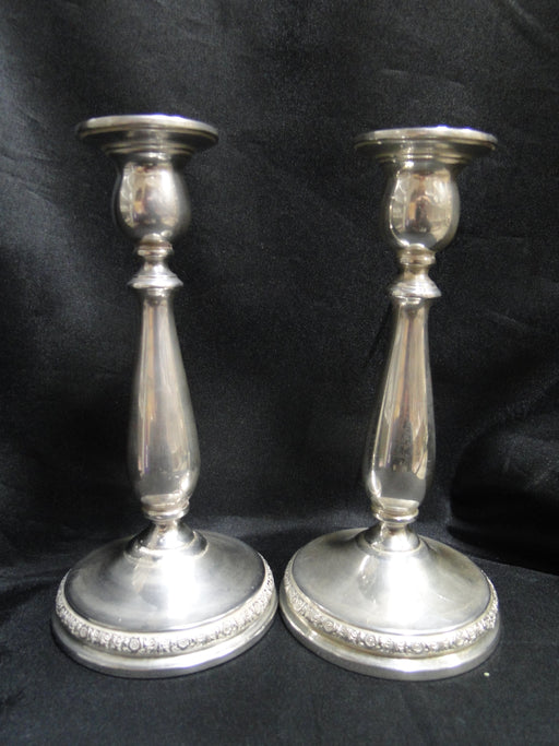 International Silver Prelude, Sterling Silver: Pair Weighted Candlesticks 7 1/2"