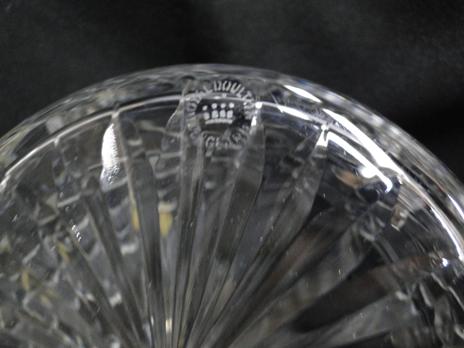 Royal Doulton Crystal: Biscuit Barrel / Candy Jar / Canister w/ Lid, 7", Sticker