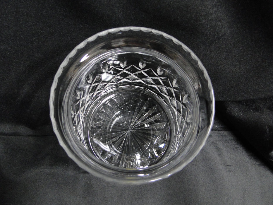 Royal Doulton Crystal: Biscuit Barrel / Candy Jar / Canister w/ Lid, 7", Sticker