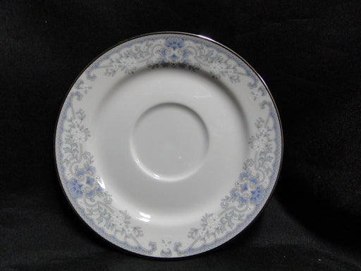 Lenox White Heather, Blue Scrolls, White Flowers: 6" Saucer Only, No Cup