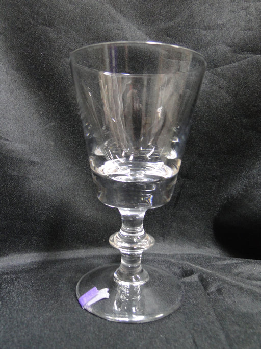 Val St. Lambert State Plain, Clear w/ Wafer Stem: White Wine, 5 1/8", Nick