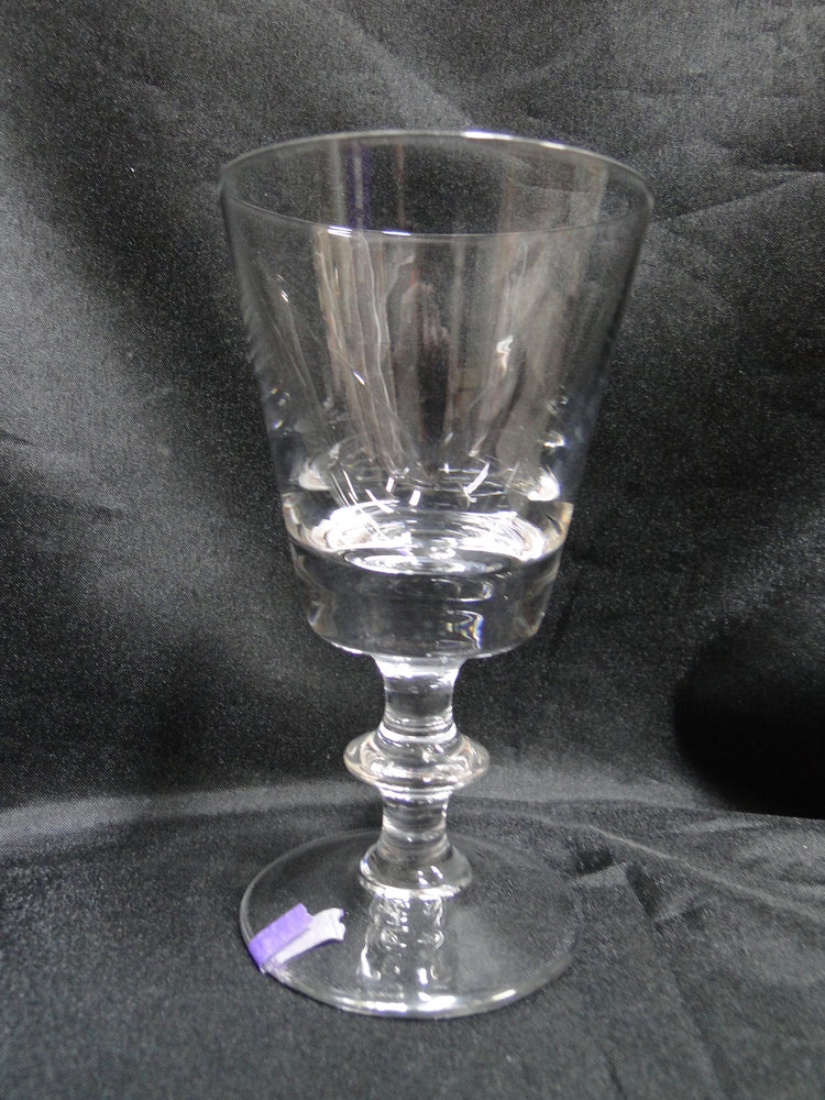 Val St. Lambert State Plain, Clear w/ Wafer Stem: White Wine, 5 1/8", Nick