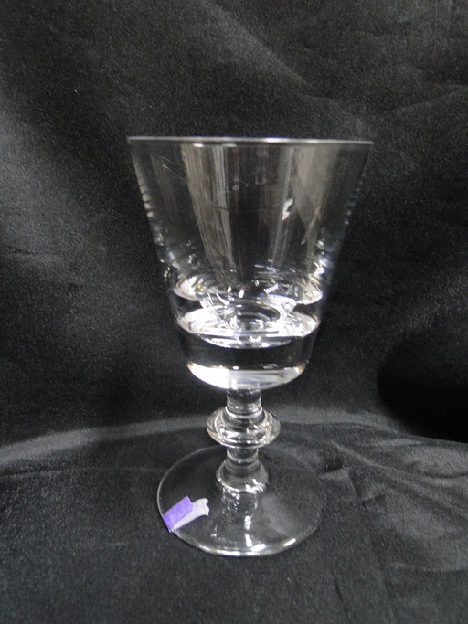 Val St. Lambert State Plain, Clear w/ Wafer Stem: White Wine, 5 1/8", Nick