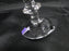 Val St. Lambert State Plain, Clear w/ Wafer Stem: White Wine, 5 1/8", Nick